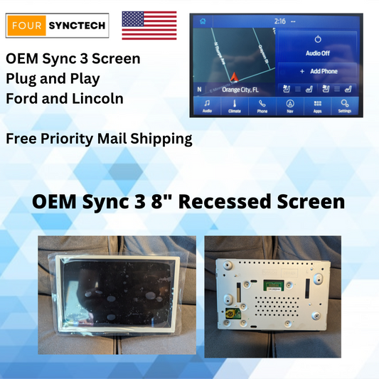 2016+ Ford Sync 3 8" Screen (OEM and Non-Recessed)