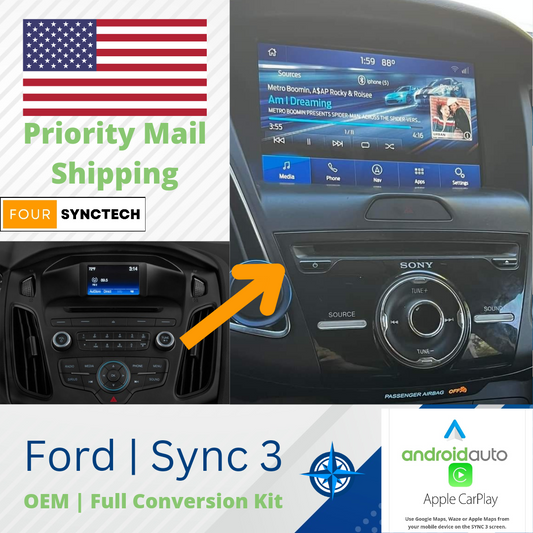 2012 - 2018 Ford Focus Sync 1 4.2" to Sync 3 8" Conversion Full Kit