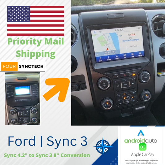 2013 - 2014 Ford  F-150 Sync 4.2" to Sync 3 8" Conversion Full Kit