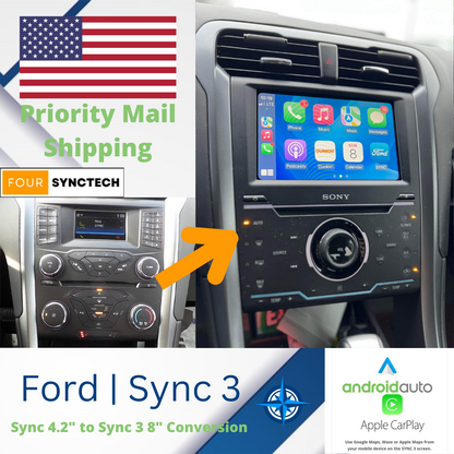 2013 - 2018 Ford Fusion Sync 1 4.2" to Sync 3 8" Conversion Full Kit