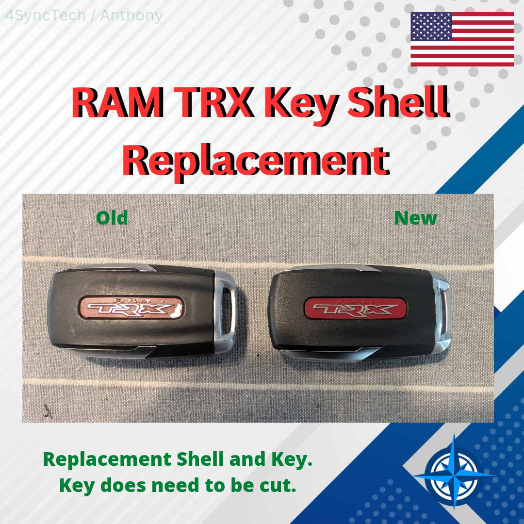 Dodge RAM TRX Remote Smart Key Fob Replacement Key Frame