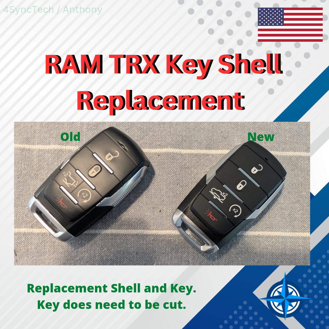 Dodge RAM TRX Remote Smart Key Fob Replacement Key Frame