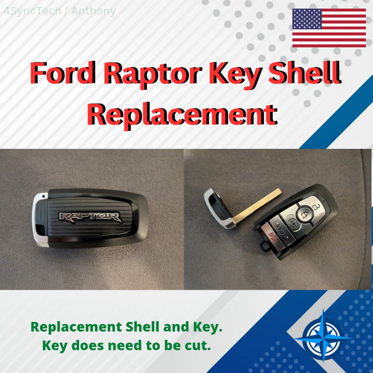 Ford F-150 Raptor Remote Smart Key Fob Replacement Key Frame