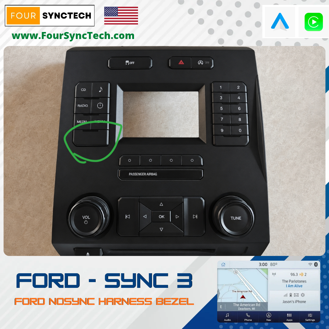 2017-2022 Ford F-150 to F-550 + Data Harness (NoSync 4.2" to Sync 3 8")