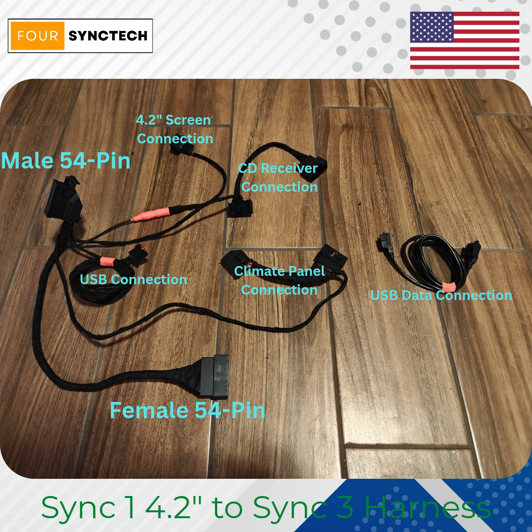 2015-2017 Ford F-150 Mustang Conversion + Data Harness (Sync 1 4.2" to Sync 3 8")