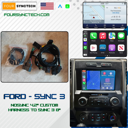 2017-2022 Ford F-150 to F-550 + Data Harness (NoSync 4.2" to Sync 3 8")
